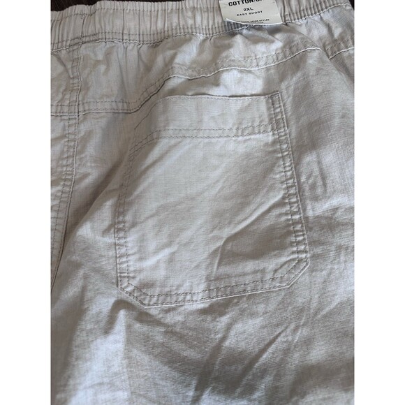 COTTON ON Men's Stretch comfort Easy Cotton Shorts Stone Textured Beige 2XL - Picture 9 of 10